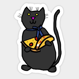 Animals Food Choice Taco or Pizza for Cat Sticker
